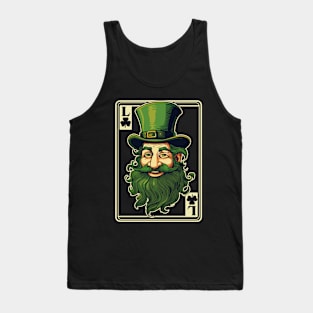 Leprechaun Shamrock Card St Paddys Day Festival Tank Top